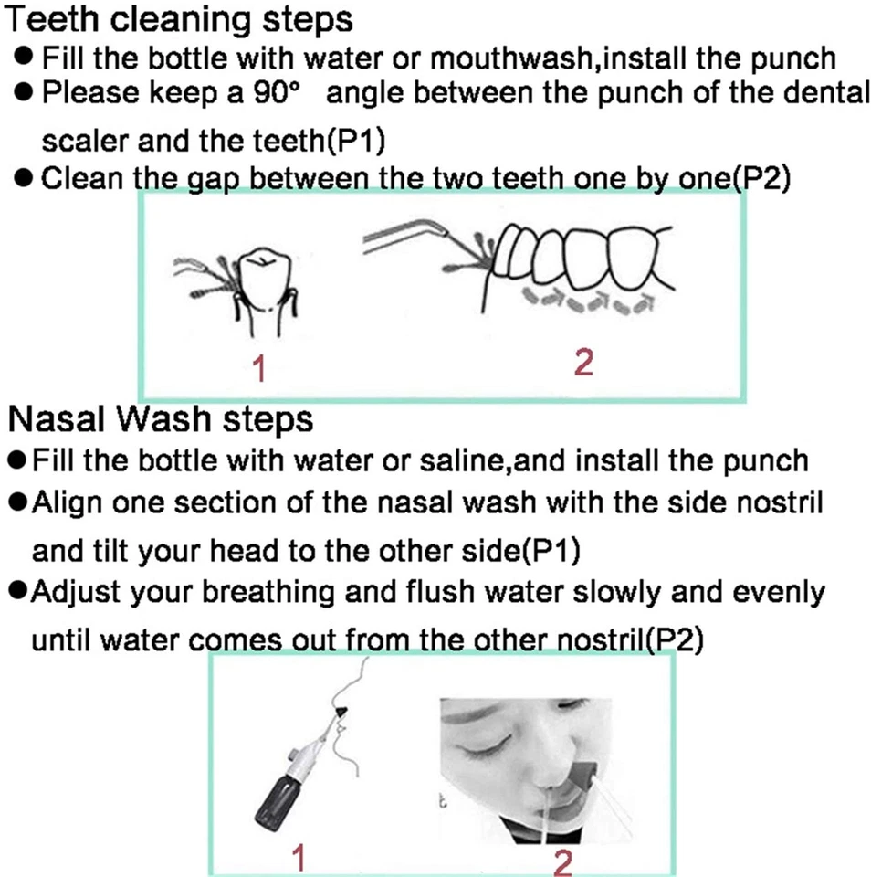 Hilo dental oral Power Floss Hilo dental Jet Air Power Hilo dental Limpiador de dientes Hilo dental Foto 4 de 4