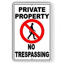 Private Property No Trespassing Sign / Decal Warning Spp001 / Magnetic Sign