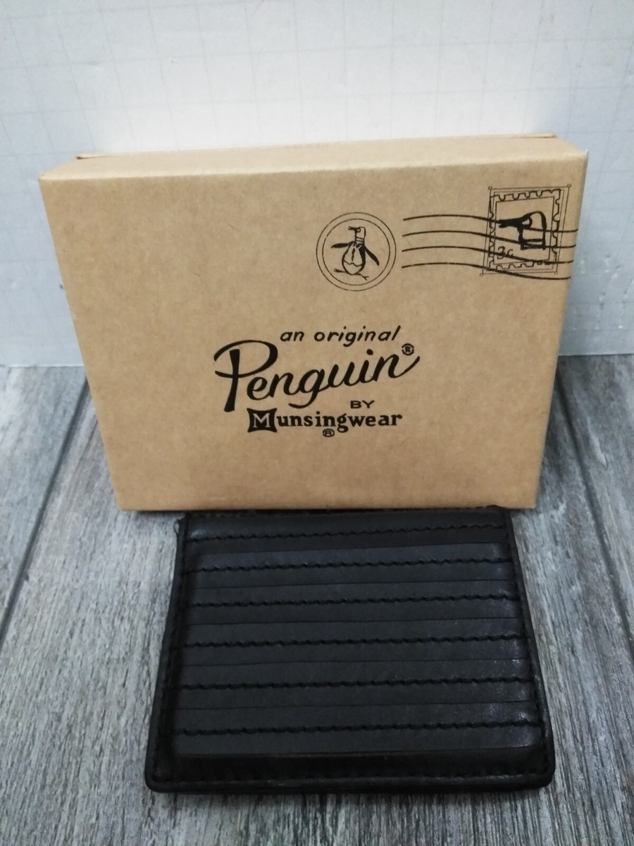 An Original Penguin ~By Munsingwear leather Flip / fold Card Case