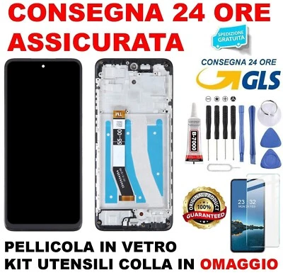 DISPLAY FRAME LCD MOTOROLA MOTO G32 XT2235 XT 2235 TOUCH SCREEN SCHERMO NERO