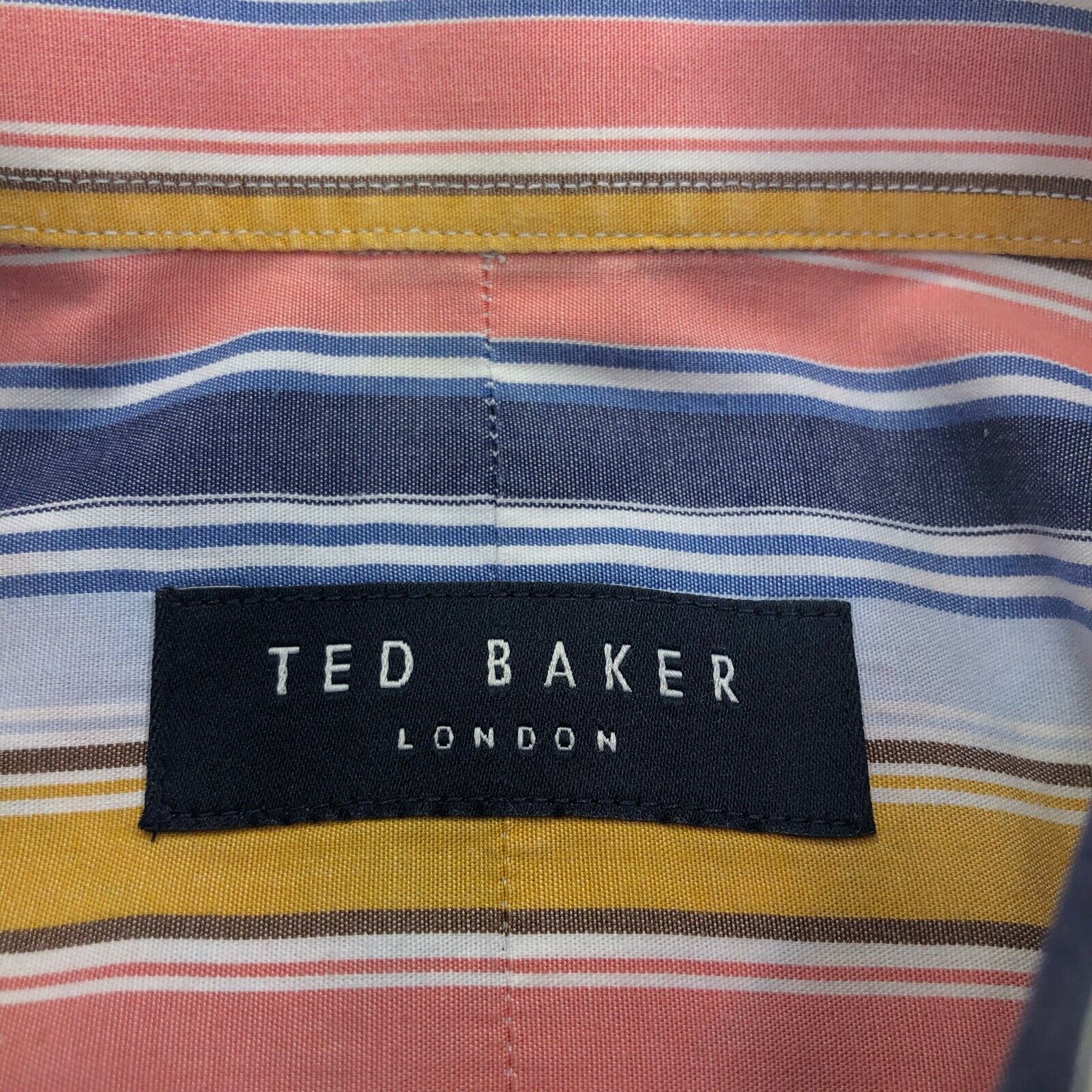 Ted Baker London Men's Button Front Long Sleeve Shirt Size 16.5 - 34/35  Striped