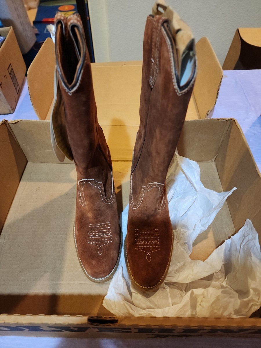 Wolverine Western Cowboy Boots Dark Brown Vintage New | eBay display picture 2
