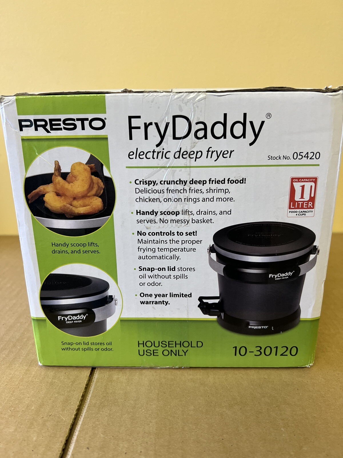 Presto, (05420) FryDaddy Electric Deep Fryer Black. Open Box Brand