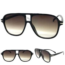 Mens or Women Classic Elegant Vintage Retro Hip Hop Style SUNGLASSES Black Frame