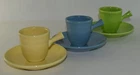Fiesta Demitasse AD Stick Handle Cup & Saucer Sets - Choice of Colors