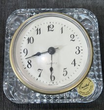 Cristal Quartz Lead Crystal Clock, Crystal France & Made in USA4 X 4 Approx