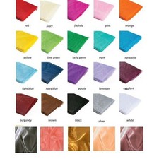 125 Yards 60" Wide Organza Fabric Sheer Draping Chair Sash Bow Table Runner