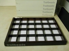 Trollbeads Dark Brown 24 Compartment Bead Display Tray Divided NO Sticks