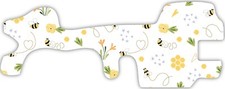 Bees Honeycomb Flowers Yellow Vinyl Wrap For Doc Band Helmet Baby Cranial Helmet