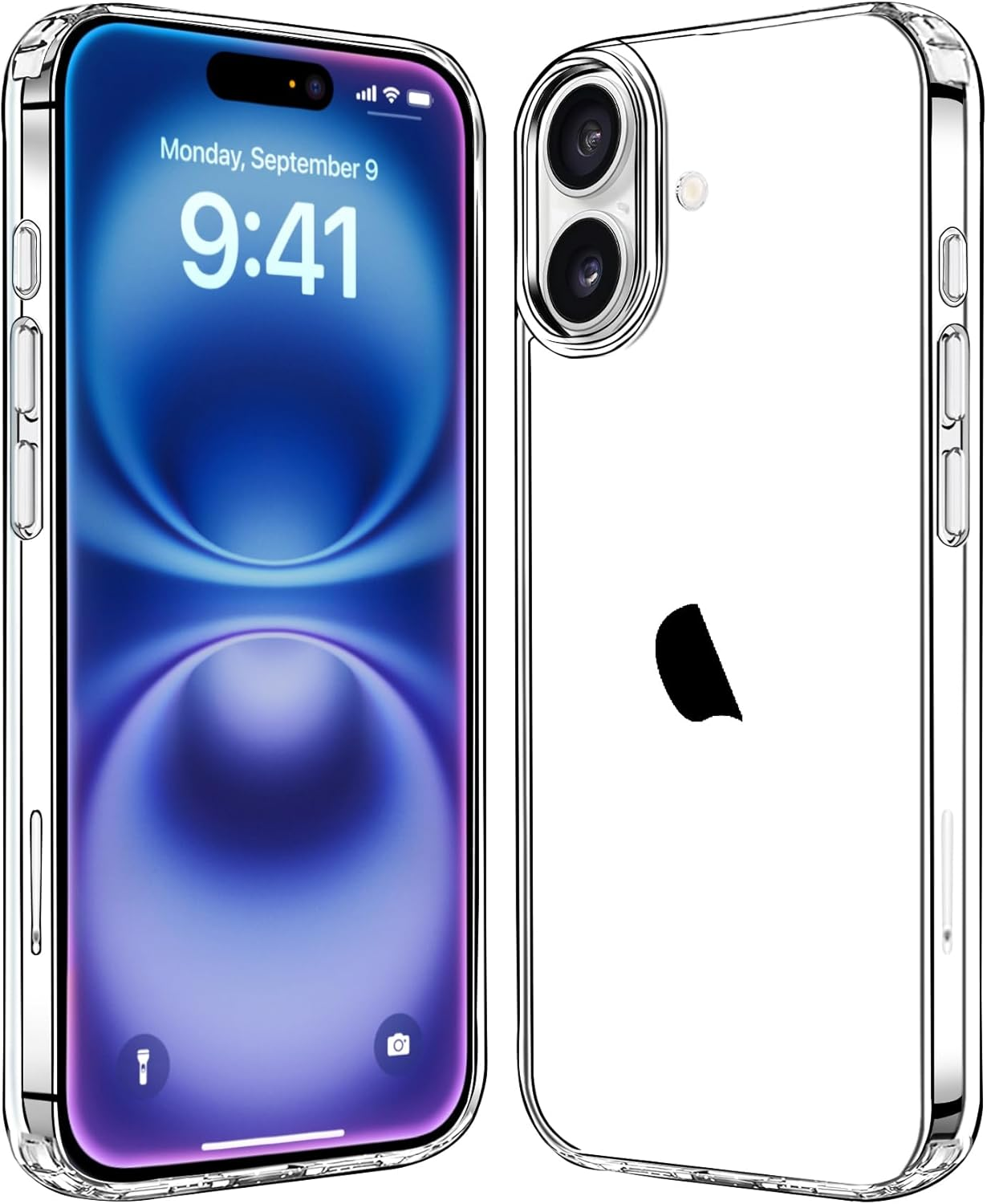 Compatiable with Iphone 16 Case Clear, Transparent Shockproof Phone Case, Slim A