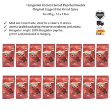 Hungarian Kotanyi Sweet Paprika Powder, Original Szeged Fine Grind Spice 80gx16