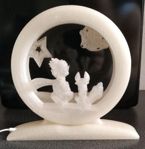 Lampada LED 3D Piccolo Principe - PLA Biodegradabile Alta Qualità