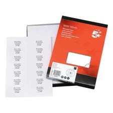 Image of 5 Star Office Multipurpose Labels Laser Inkjet 99.1x38.1mm White (Pack of 3500)