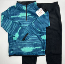 Boys Size 4 Active Quarter Zip Long Sleeve Pullover  Jogger Pants Set Outfit