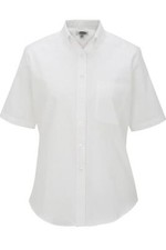  NEW Edwards Ladies Short Sleeve Oxford Easy Care Blouse Uniform Shirt 5027