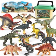 OENUX Dinosaur Toys for Kids 3-5,12pcs Realistic Jurassic Dinosaur Figures Pl...