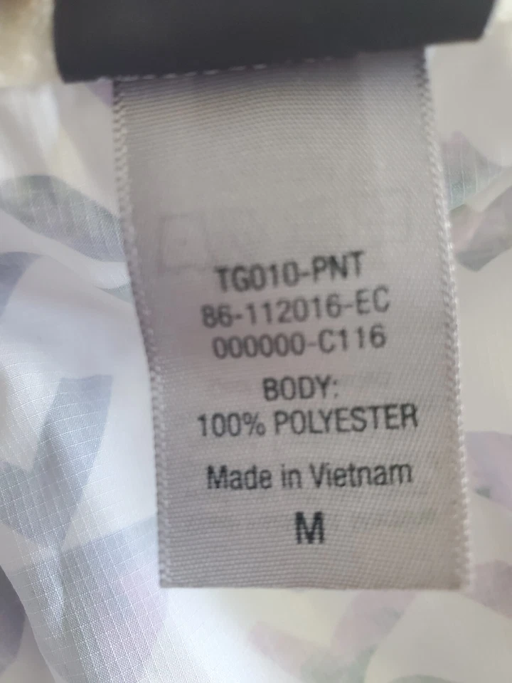 Champion Windbreaker Women M Lightweight Hooded White/Purple Cinched Waist FLAW - Image 4 of 4