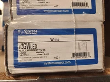 System Sensor #P2GWLED, Compact Horn/Strobe, 12/24 Volt, LED, Wall Mt, White.