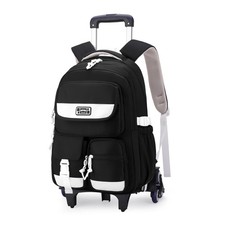 Rolling Backpack for Girls Boys Backpack with Wheels, Kids Roller Trolley Bag...