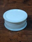 Vintage White Milk Glass Opaque Cosmetic Jar, Empty