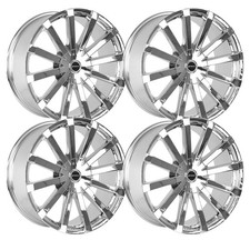 Set-4 Strada Gabbia 18x8 5x114.35x4.55x120 30mm Chrome Wheels Rims 18 Inch