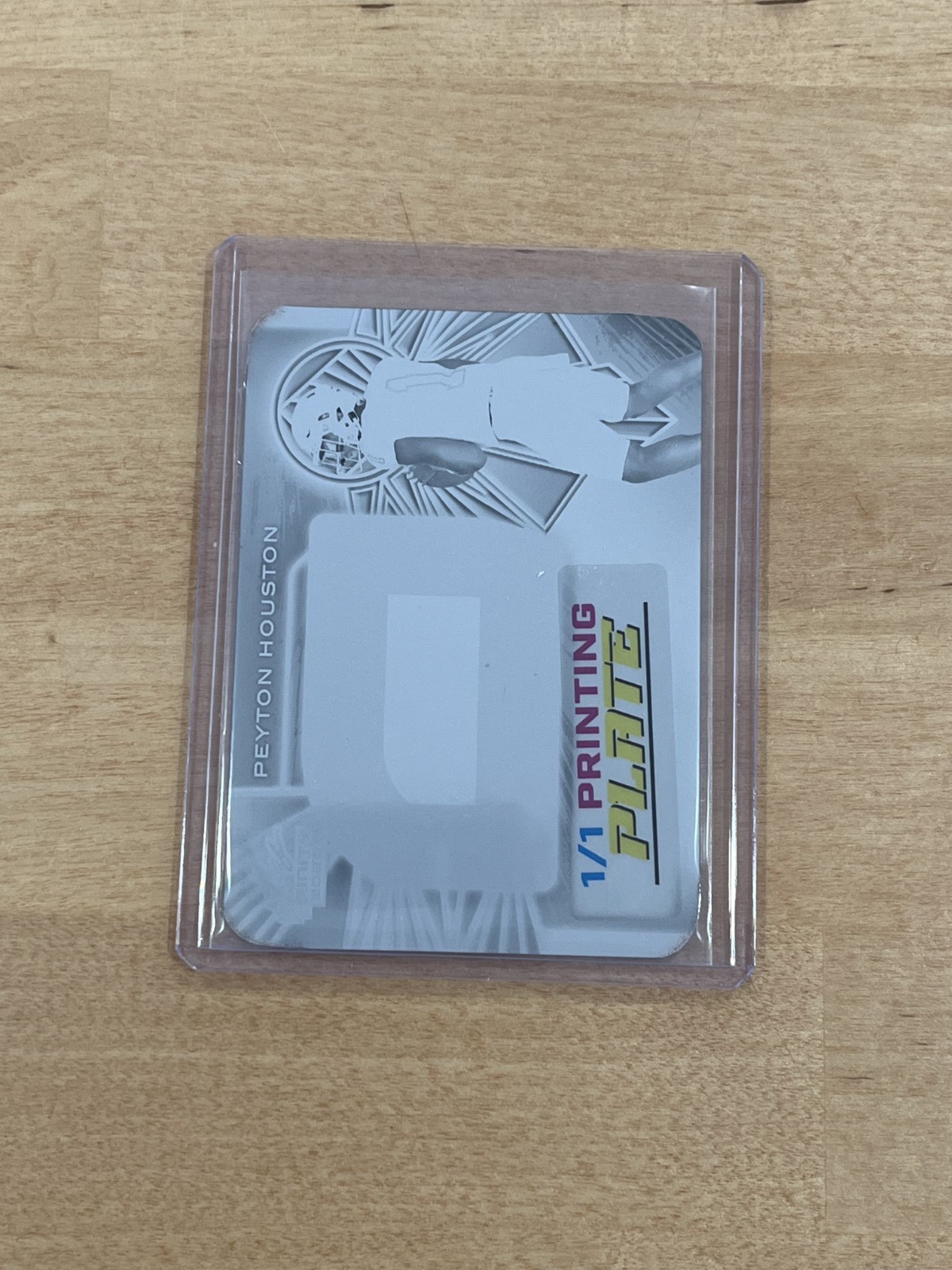Peyton Houston 2025 Leaf Trinity Football 1/1 Printing Plate