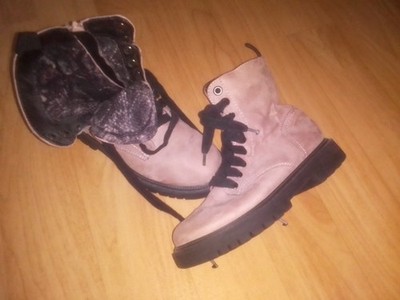 2 x boots/Stiefeletten Mädchen Gr. 34/35 Schwarz und Rosa 