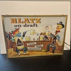 RARE Vintage 1959 Blatz Beer On Draft Cowboy Saloon Lighted Bar Beer Sign