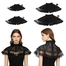 Womens Lace Neck 1Pcs Retro Cloak Gothic Shoulder Cape Performance Ruff Collar