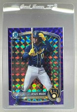 Jesus Made 2025 Bowman Chrome Draft #BDC-196 Purple Geometric Refractor /250