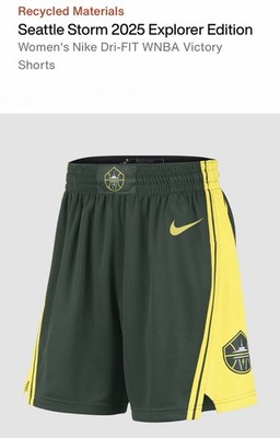 Women s Large (48) Seattle Storm 2025 Explorer Edition WNBA Victory Shorts