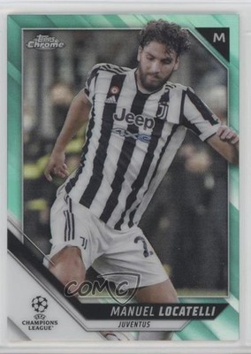 2021 Topps Chrome UEFA Champions League Aqua Refractor /199 Manuel Locatelli 0a7