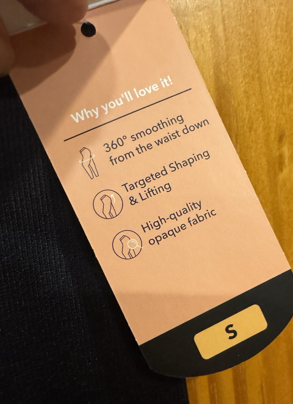 NWT Shapermint Essentials Black High Waisted Shaping Leggings Small #42075 thumbnail 3