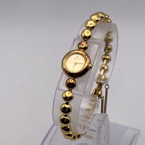 SEIKO 1E20-0070 Bracelet Watch SGP Round Ladies Wristwatches B12760