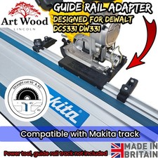 Dewalt DCS331 DW331 jigsaw adapter skid plate to MAKITA guide rail track