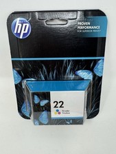 Genuine HP 22 Tri-Color Ink Cartridge SEALED Exp Apr 2018 New NIB C9352AN