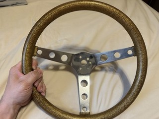 Vintage Gold Metel Flake Steering Wheel Glitter The 500?