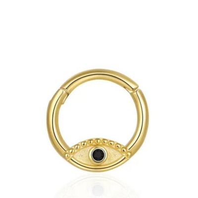 Brand New Tragus Helix Daith Evil Eye 18k Gold Vermeil Cartilage Earring