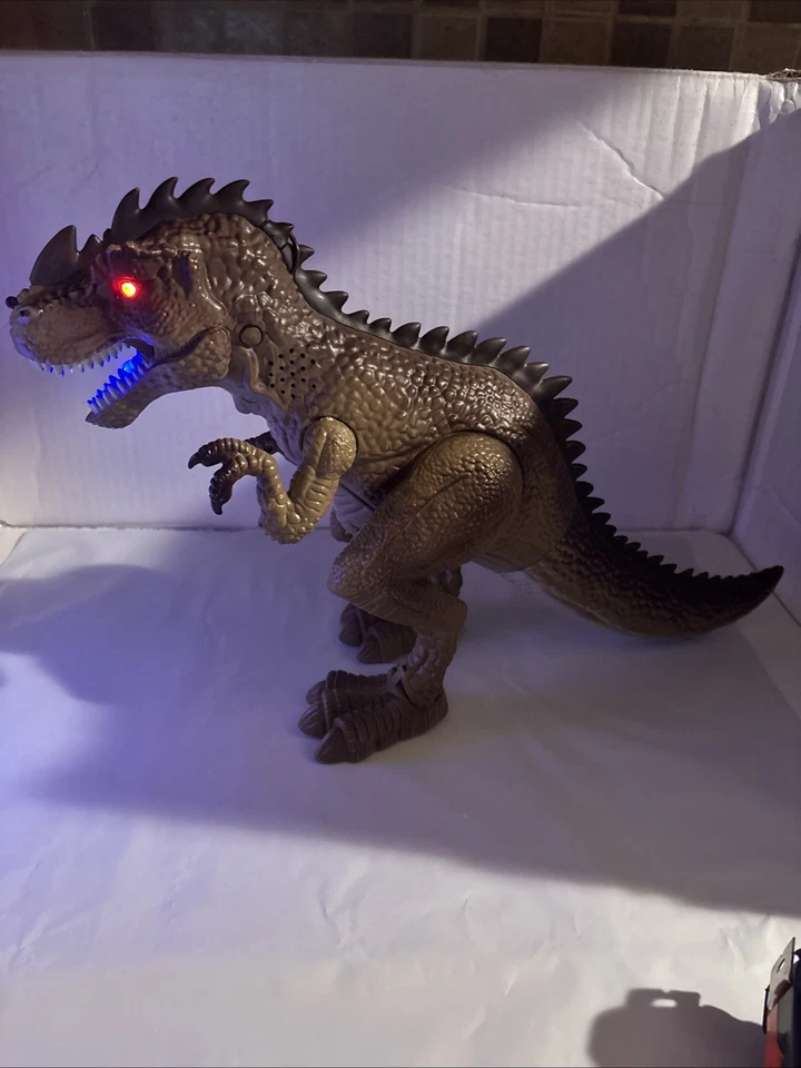 T-Rex Caminante Dinosaurio Tiranosous Figura Móvil Luces y Sonidos Foto 2 de 4