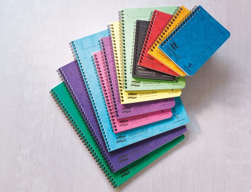 Clairefontaine Forever Premium 100% Recycled Spiral Notebook A4, Graph-Ruled, 90gsm, 120/pages, Assorted Colors