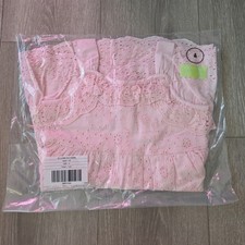 Janie and Jack Girls Eyelet Tiered Party Dress Size 4 Pink