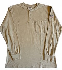 Rasco FR Henley Shirt Khaki CAT 2 Flame Resistant Workwear Men M