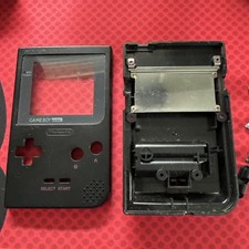 Nintendo Game Boy Pocket Original Shell Black w/ Buttons NO SCREWS