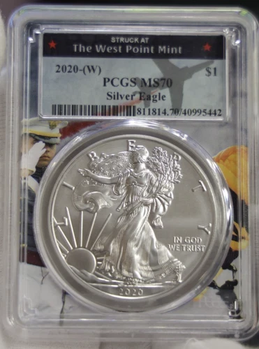 2020 (W)  US Silver Eagle $1 NGC MS70 West Point