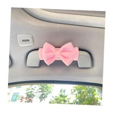 Car Inside Roof Handle Cover, Cute Bow Anti-Scratch Vehicle Inner Front Pink