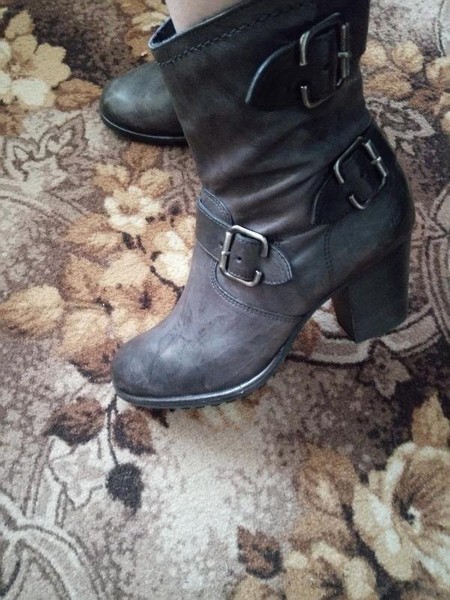 Women Paul Green Boots Black Leather 37 #C495