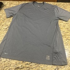 Nike Fit T-Shirt Uomo Manica Corta Tech T-Shirt Grigio Large Dri-Fit Sport Cpix