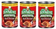 Chef Boyardee Overstuffed Beef Ravioli 3 Can Pack