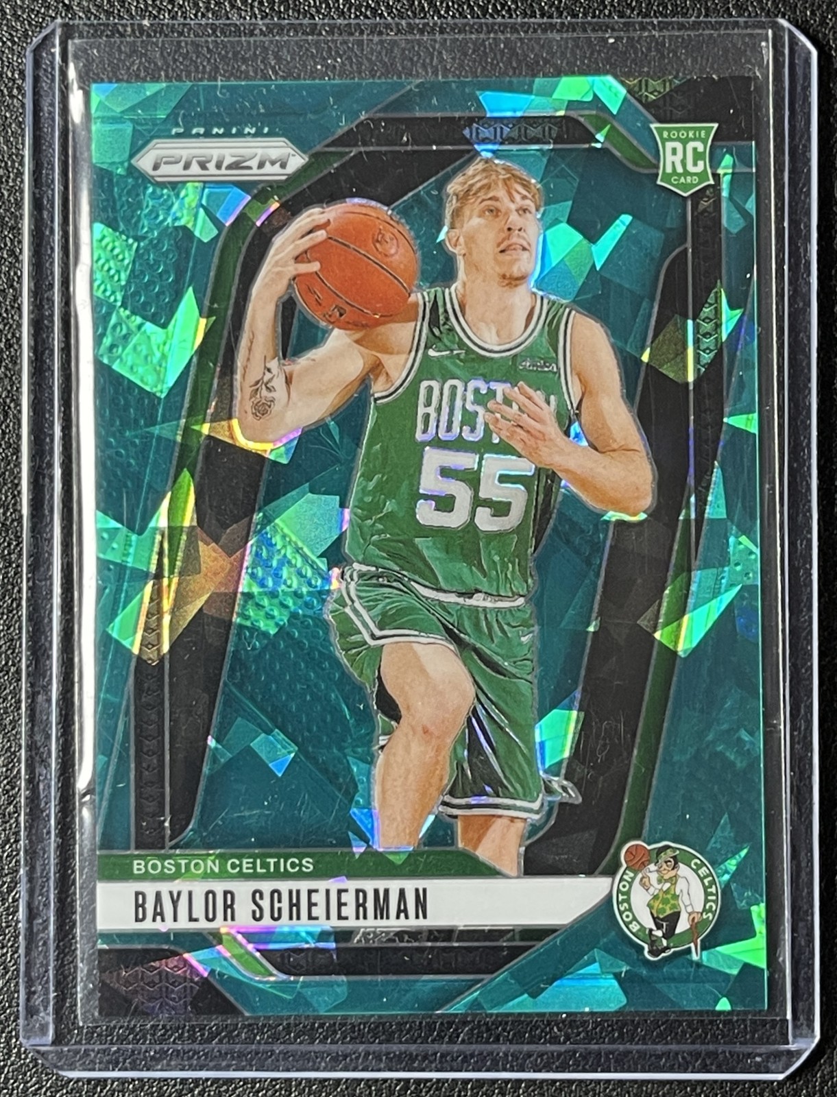 BAYLOR SCHEIERMAN 2024-25 PANINI PRIZM #236 ROOKIE TEAL ICE RC 135/225 CELTICS