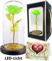 Neu KüNstliche Rose Glas Led Geschenktasche FüR Muttertag Geburtstag Weihnachten